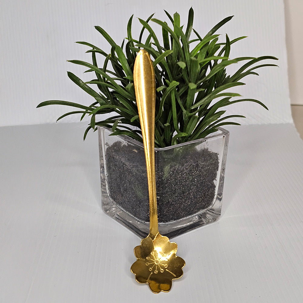 Golden Flower-Head Soma Ritual Spoon